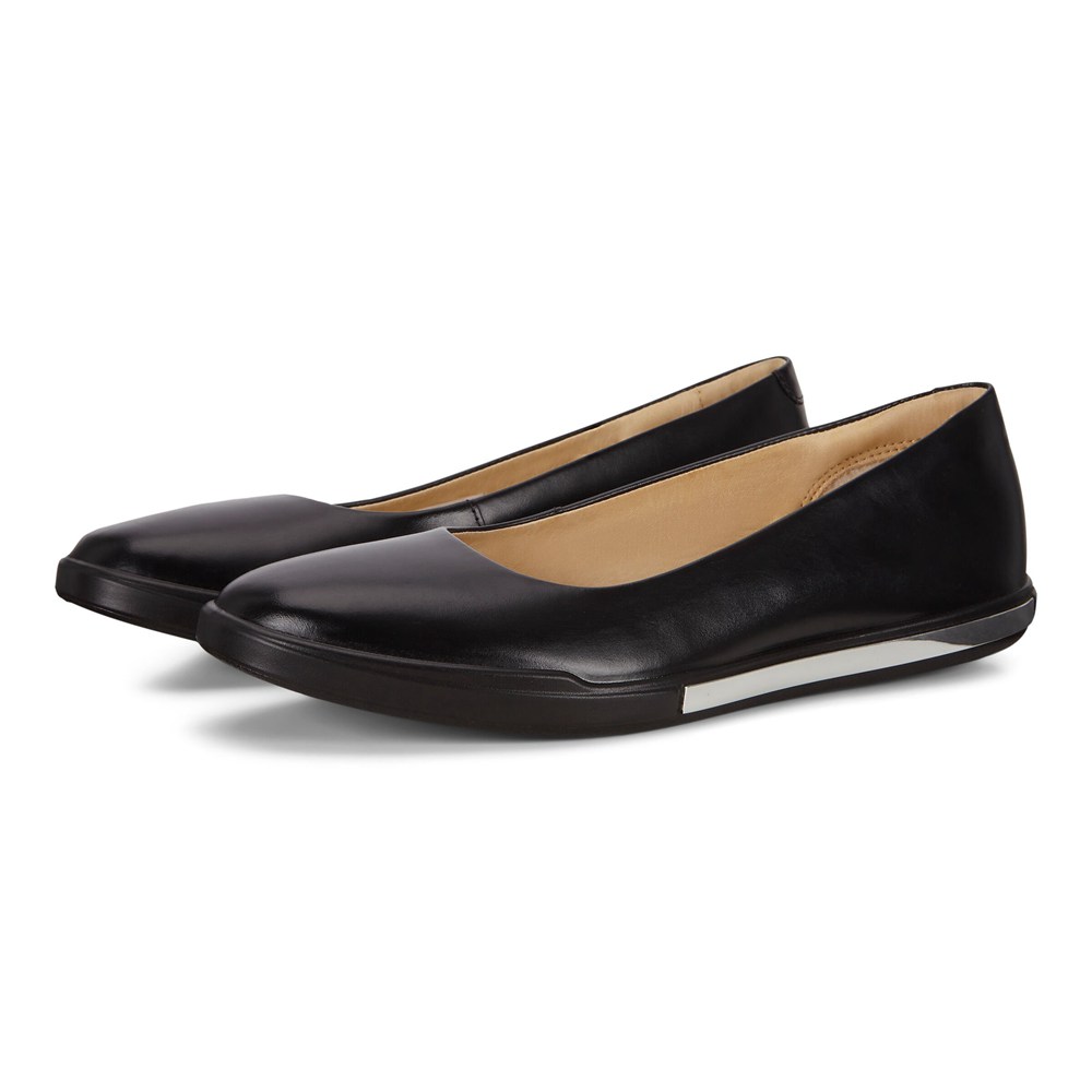 ECCO Womens Ballerinas Black - Simpil Ii Slip-On - EVU-190267